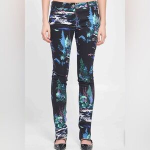 Balenciaga Black Forest Pattern skinny jeans pants size 38